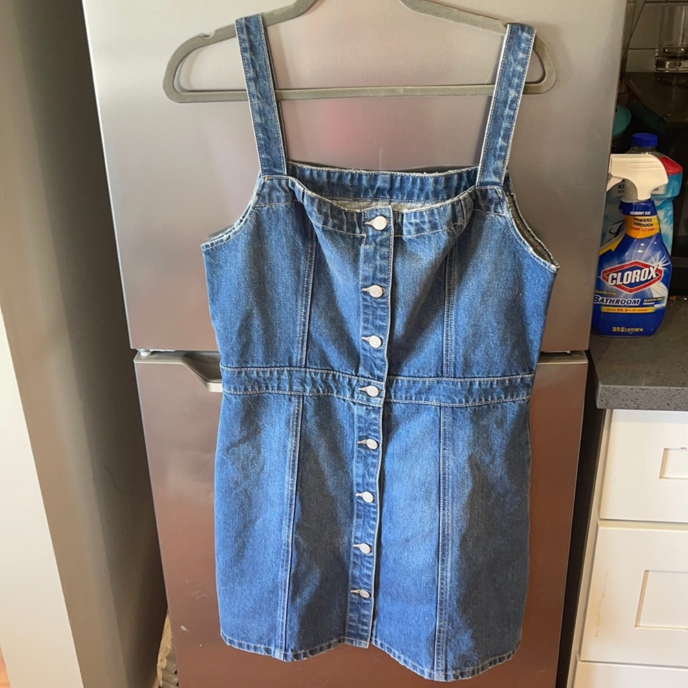 MOVING SALE - Denim Button Down Mini Dress